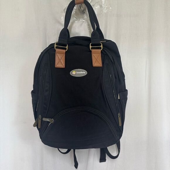 Zaza Baby Handbags - ZaZa Baby Black Diaper Bag Backpack Organizer Waterproof Travel